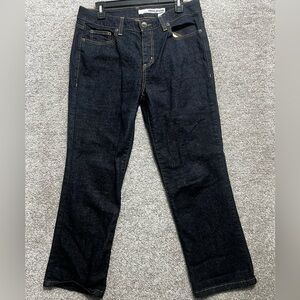 DKNY Woman’s Dark Wash Straight Leg Denim Jeans 26 inch inseam Size 12
